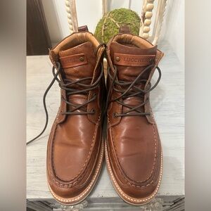 Lucchese Men's Tan Leather Lace-Up Boots
